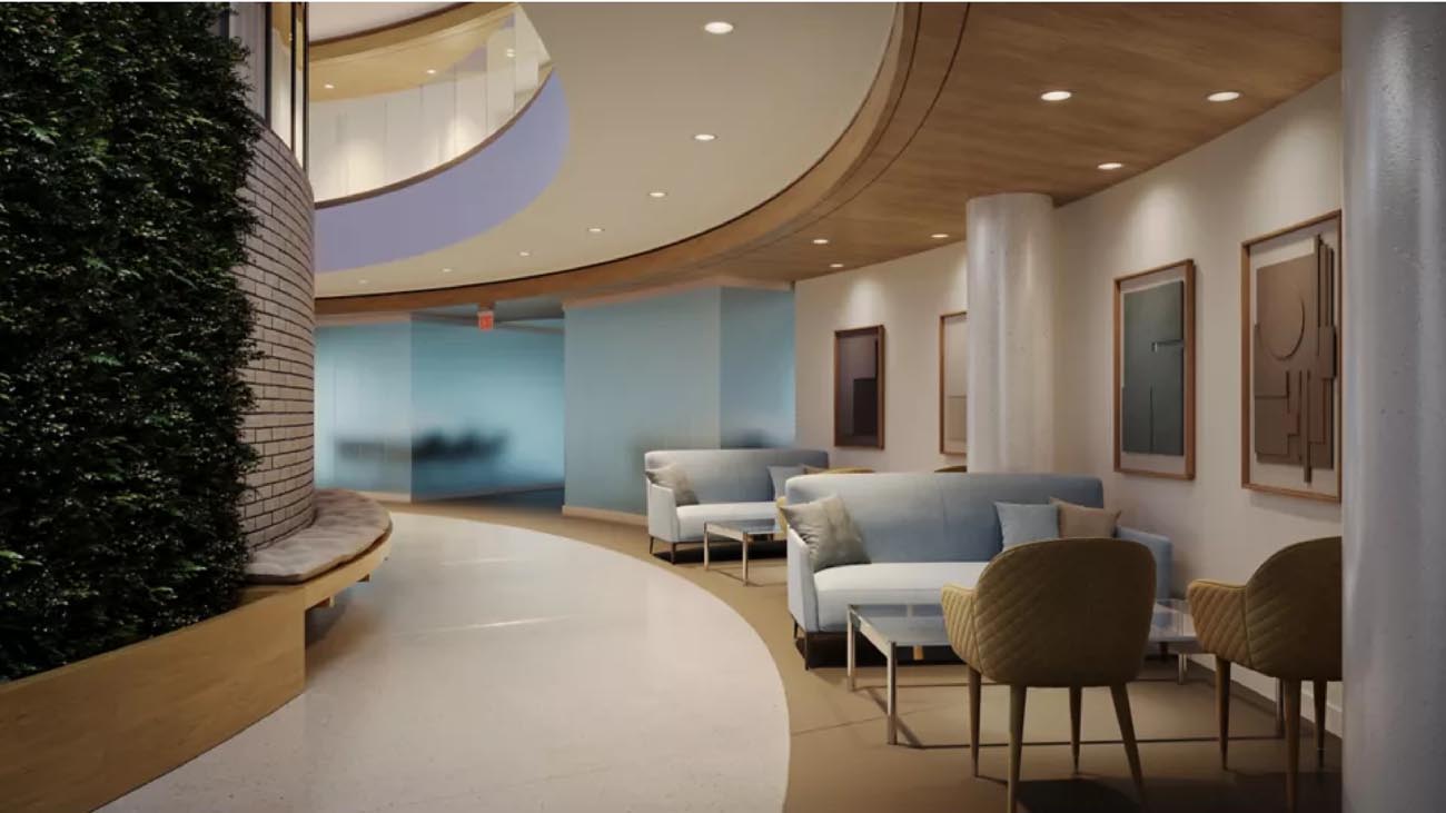 Cooper LD4D Precision Downlights installed in a hallway