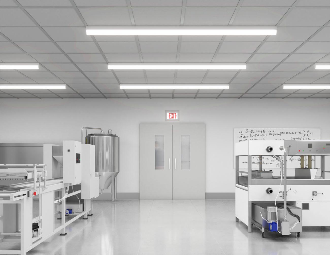 New Star Lighting fixtures installed in a laboratory