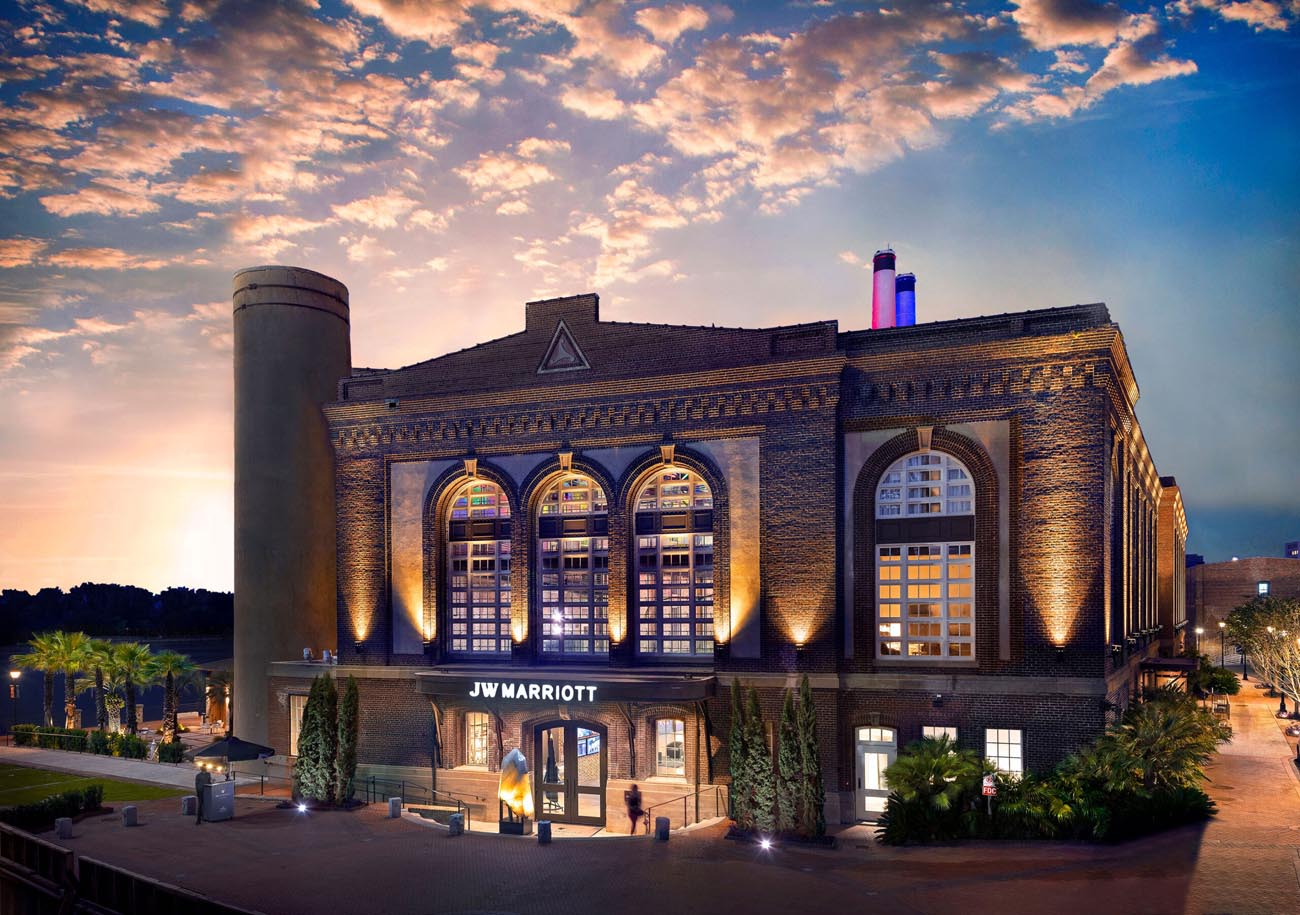 Vista Lighting installed outside of a building facade