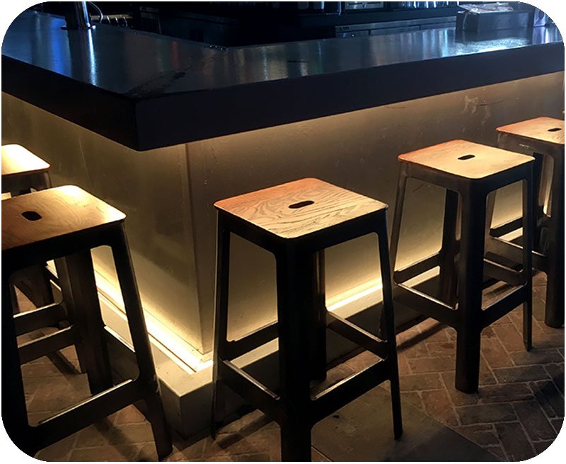 OmniLight lighting fixtures installed in a bar