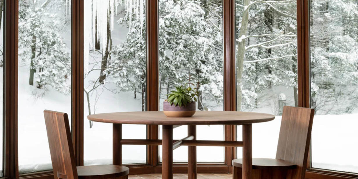 SCI Now Represents Roll & Hill in the San Diego Market! A modern wooden chair and table set by Roll & Hill