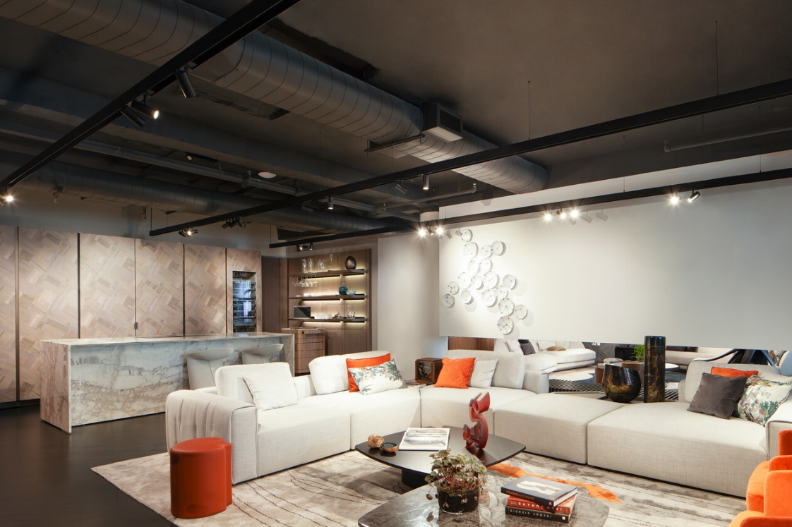 WAC Lighting Ventrix fixtures installed in a lobby