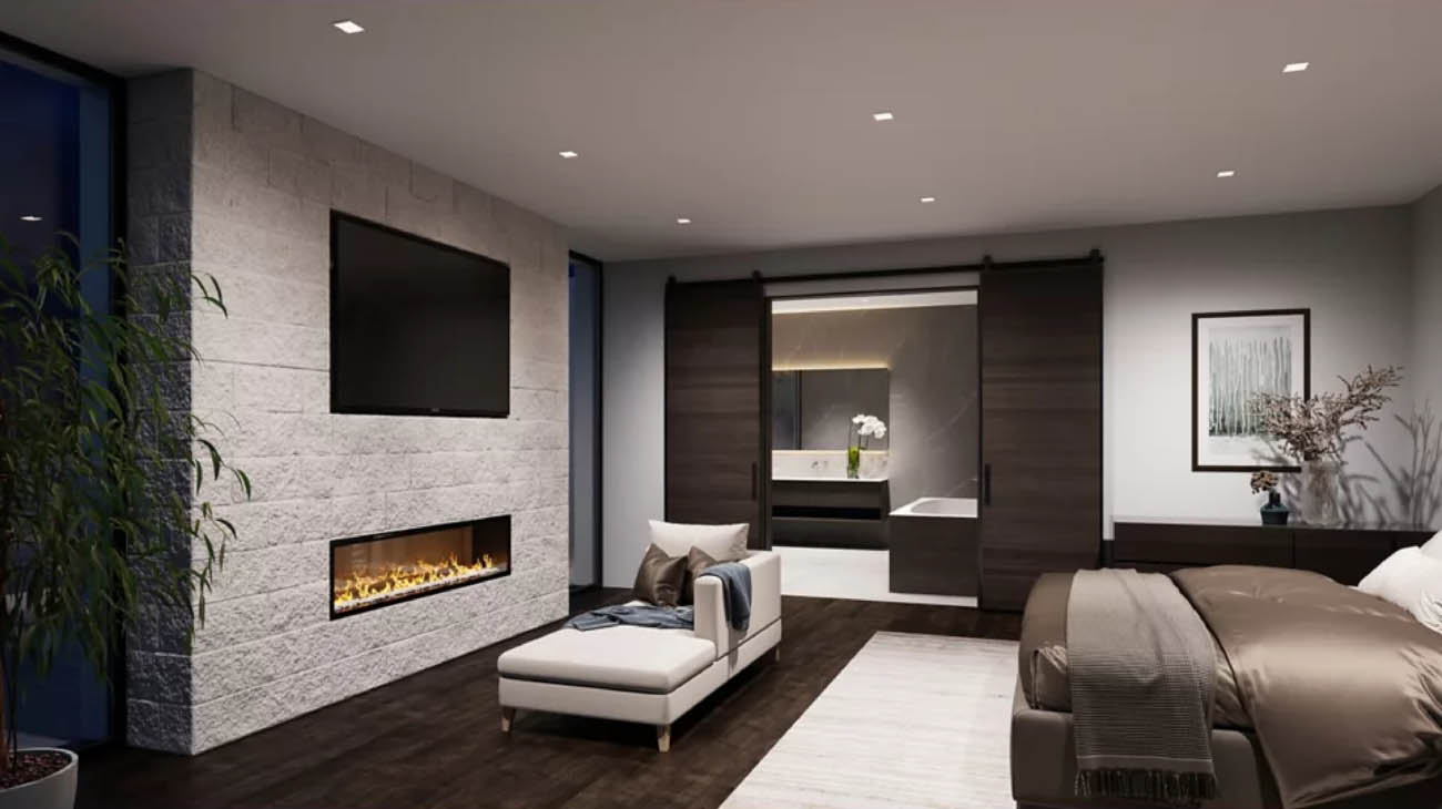 HALO ML Flex Series recessed downlights in a hotel room