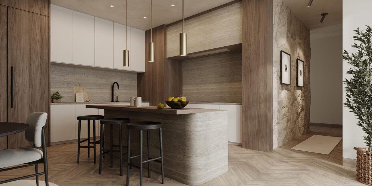 Luxe Collection by CSL CSL Luxe Collection pendant cylinder lighting installed in a kitchen