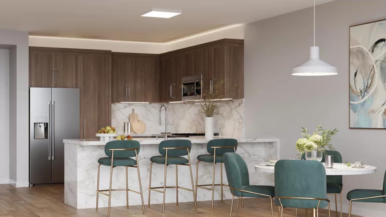 Cooper Lighting Solutions SMX Series fixtures in a kitchen